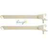 Atelier Arrigo Coppia Bracci per Tende da Sole Universali in Alluminio Verniciato - Compatibili Tempotest Parà - Lunghezza 50 o 70 cm - Attacco Gancio, Colori Vari, Sostituzione Braccetti (Avorio, 50 cm)