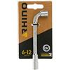 Rhino 2832 - Pipa sboccata, chiave tubularia-diametro 8 mm, impronta 6/12 punte, realizzata in acciaio (cromo vanadio al cromo), diverse misure disponibili, NC