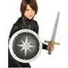 FIESTAS GUIRCA | Scudo Medievale e Spada per Costume (Scudo 35 cm, Spada 50 cm) - Accessorio Cavaliere Armatura per Carnevale, Feste a Tema, Halloween, Compleanni - Bambino Ragazzo - Nero Argento