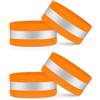 VERY IMPORTANT RUNNER - Bracciali Riflettenti - Fascia Riflettente Elastica con Chiusura Regolabile da 8 cm e Striscia Riflettente 2 cm - Braccia, Gambe e Caviglie (Blu, 4 Pezzi)