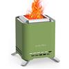 Onlyfire 16,5 cm Quadrato Braciere Senza Fumo da Tavolo, Focolare Portatile con Staffa per Vaso e Borsa da Trasporto, Bruciatura a Legna e a Pellet, per Campeggio all'aperto Patio, Acciaio Inox, Verde