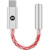 Girftu JCALLY JM6 Pro USB C Type-C to 3,5 mm Dual DAC CX31993 MAX97220 Cuffie digitali Audio Portatile DecodierAmplificatore HiFi DAC Mobile Cuffie Adattatore (Rosso)
