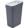 Curver 229415 Flip Bin Pattumiera A Ribalta – 25 Litri, Colori Nero E Argento, Dimensioni 26x34x47 Cm – Apertura Bilaterale, Per Cucina, Bagno O Ufficio