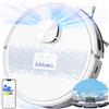 Lubluelu Robot Aspirapolvere Lavapavimenti con Mappatura 4500Pa a 5 Piani, Robot Vacuum Mop 3 in 1, LiDAR Laser 9.0, Aspirapolvere Robot per Pulizia Domestica, WiFi/APP/Alex Control, Bianco