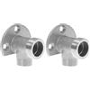 DOITOOL 2 pezzi Raccordo a parete Miscelatore - Supporto Fissaggio rubinetto doccia - Adattatore Applique a gomito G1/2 a G3/4 INOX doppio fissaggio - per installazione tubo apparente bagno