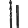QUARKZMAN Set Punte e Maschi per Filettatura, 1pz M12 x 1,25 Maschio Filettatura Flauto Dritto Ossido Nero e 1pz 10,8mm Punte Trapano Spirale Rivestite Titanio, Strumenti HSS6542