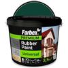 FARBEX Vernice Gommata Liquida Impermeabilizzante - Rivestimento Elastico per Interni/Esterni su Cemento, Legno, Metallo e Piastrelle, 3,5 kg Verde - Protegge da Umidità e Crepe