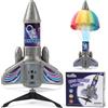 Dreamon Razzo Spaziale Giocattolo, Razzi Gioco Bambino con Paracadute Luce LED, Ricaricabile Auto-Lancio Esterno Razzo Regalo per Bambini 3 4 5 6 7 8 9 10 Anni