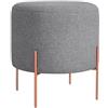 Atelier Del Sofa Elegante pouf bohémien, grigio, 42 cm di altezza x 40 cm di profondità, 50% cotone, 50% line, 5 cm di sponge ortopedico rivestito in rame, perfetta per hotel e decorazioni per la casa
