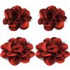 Umibow 4 fermagli per capelli a forma di rosa, stile messicano, con fiori, forcine per capelli e ballerini di flamenco, cappelli da tè, accessori per donne (rosso)