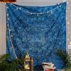 Craft Trade Mandala Blu Arazzo Telo da Parete Indiano Arazzi Appeso al Muro Boho Tapestry per Della Casa Soggiorno e Camera da Letto- 127 x 152 cm
