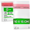 ONIX TECH 300 Pezzi Bustine Adesive Trasparenti 10 x 15 cm BOPP - Food Safe | Sacchetti Trasparenti con Adesivo per Confetti Caramelle Biscotti - Spessore 0,04 mm G.160 - ONIX TECH