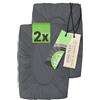 Emily´s Check Emily's Check Set da due fodere per cuscino per il collo cuscino per la salute 1596.2323, 30-35 x 45-50 cm, antracite