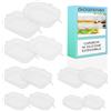 Didarenba Coperchi in silicone estensibile 12 pezzi dimensioni diverse lavabili in lavastoviglie coperchio tappi silicone trasparenti