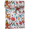 PUSHPACRAFTS - Copriletto king size Kantha con stampa di uccellini bianchi, motivo albero della vita, dimensioni: 220 x 250 cm