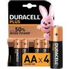 Duracell Batterie Stilo Duracell Plus LR6 MN1500 AA 4pz