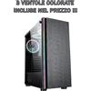 KTX CASE GAMING TX-192-13 M-ATX CON 3 VENTOLE COLORATE INCLUSE - NO ALIMENTATORE