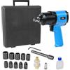 Güde Set avvitatore a percussione ad aria compressa (filettatura di collegamento IG 1/4, 6 bar, pressione pressata, 204 l/min, gonfiabile, 150/300/569 Nm, coppia di rilascio max. 580 Nm, con 10