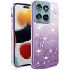 ILING Ragazza Cover per Motorola Moto G56 5G, Colorato Custodia con Elegante Pattern di Rose, Brillantini Strass, Ultrasottile Morbido Silicone TPU Bumper Antiurto Case (Viola)