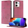 XINYEXIN Custodia per Oppo A5x, Cover a Libro in Pelle PU con Blocco RFID, Slot per Carte, Supporto, Protezione Completa Antiurto - Rosso