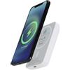 Power bank magnetico wireless da 5.000 mAh in plastica riciclata Acrab personalizzate o neutre