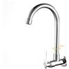 Happymore Rubinetto monoblocco cromato con rotazione a 360° per cucina, 6 tipi montato a parete ad acqua fredda, girevole universale per verdure - argento
