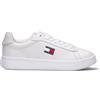 TOMMY HILFIGER JEANS Sneaker donna bianca in pelle