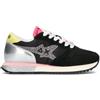 SUN68 Sneaker donna nera/argento/gialla