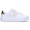 GUESS Sneaker donna bianca/oro in pelle