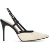 GAUDI' Slingback donna bianca/nera in pelle
