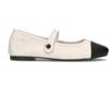 GRAFIA Ballerina donna bianca/nera in pelle