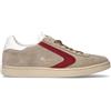 VALSPORT Sneaker uomo beige/bordeaux in suede