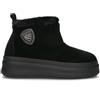 BLAUER Stivaletto pelo donna nero in suede