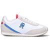 TOMMY HILFIGER Sneaker donna bianca/grigia/azzurra/arancione in suede