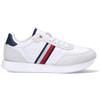 TOMMY HILFIGER Sneaker donna bianca, grigia e rossa in suede