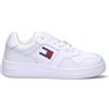TOMMY HILFIGER JEANS Sneaker donna bianca in pelle