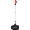 SPORTNOW Punching Ball da Terra con Base Riempibile e Ventose, Altezza Regolabile da 147-165 cm, Nero | Aosom Italy