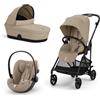 Cybex Gold - Cybex Gold Trio Melio Almond Beige con Telaio Carbon con Cloud G