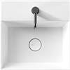 CERAMICA ALICE Lavabo Spy appoggio/sospeso salvaspazio cm. 46x46 quadrato in ceramica bianco - Cod. Articolo: 34310101
