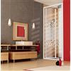 Giava Box doccia Smeralda a soffietto in cristallo 3 mm trasparente 70x90 cm con profilo bianco di Giava