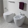 Ceramica flaminia Sanitari Link filomuro scarico traslato senza brida cm. 56x36 con sedile softclose avvolgente di Ceramica Flaminia