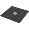 Bagnoexpert Piatto doccia 75x75 h.2,8 in marmo resina effetto pietra grafite opaco Ardesia