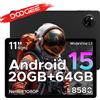 Doogee Tab A9 + Tablet Pc 11 pollici Android 15 20Gb Ram (4 + 16) 64Gb Rom 8580Mah Batteria Doppi altoparlanti Supporto Widevine L1 Tablet Pc - Gray Tablet Only