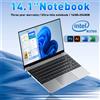 LenO Intel N3700 Notebook Gamer 14.1 "Ultra Slim Laptop 16GB di RAM 2TB SSD 1920*1080 Display PC Windows 11 Computer da studio per ufficio - 16GB RAM 128GB SSD