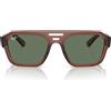 Ray-Ban Occhiali da Sole RB4397 667882 Corrigan Marrone/Verde Unisex