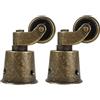 MACHSWON Coppa Antica in Ottone Lucido, con Rotelle, In Ottone Massiccio, Alta Capacità di Carico, per mobili, universale, bronzo, 2 pezzi