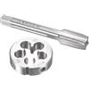 TOP-VIGOR Set di maschi e matrici metriche M13 x 1 mm, filettatura a macchina con filiera rotonda, kit di maschi e matrici per fai da te, riparazione, taglio filettatura esterna ed interna