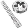 Unifizz Set di maschi e matrici metriche M14 x 1 mm, filettatura a macchina con filiera rotonda, kit per riparazione di dadi e bulloni