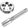 Unifizz Set di maschi e matrici metriche M16 x 1,25 mm, filettatura a macchina con fustelle filettate rotonde, kit per riparazione di dadi e bulloni