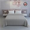 Spizzico Home TRAPUNTINO ZANZIBAR IGNIFUGO 100GR - 2 Pezzi - Matrimoniale Grigio Chiaro 260x270
